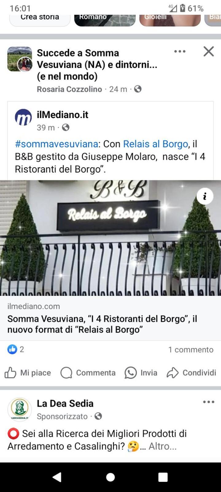 솜마베수비아나 Relais Al Borgo B&B 외부 사진